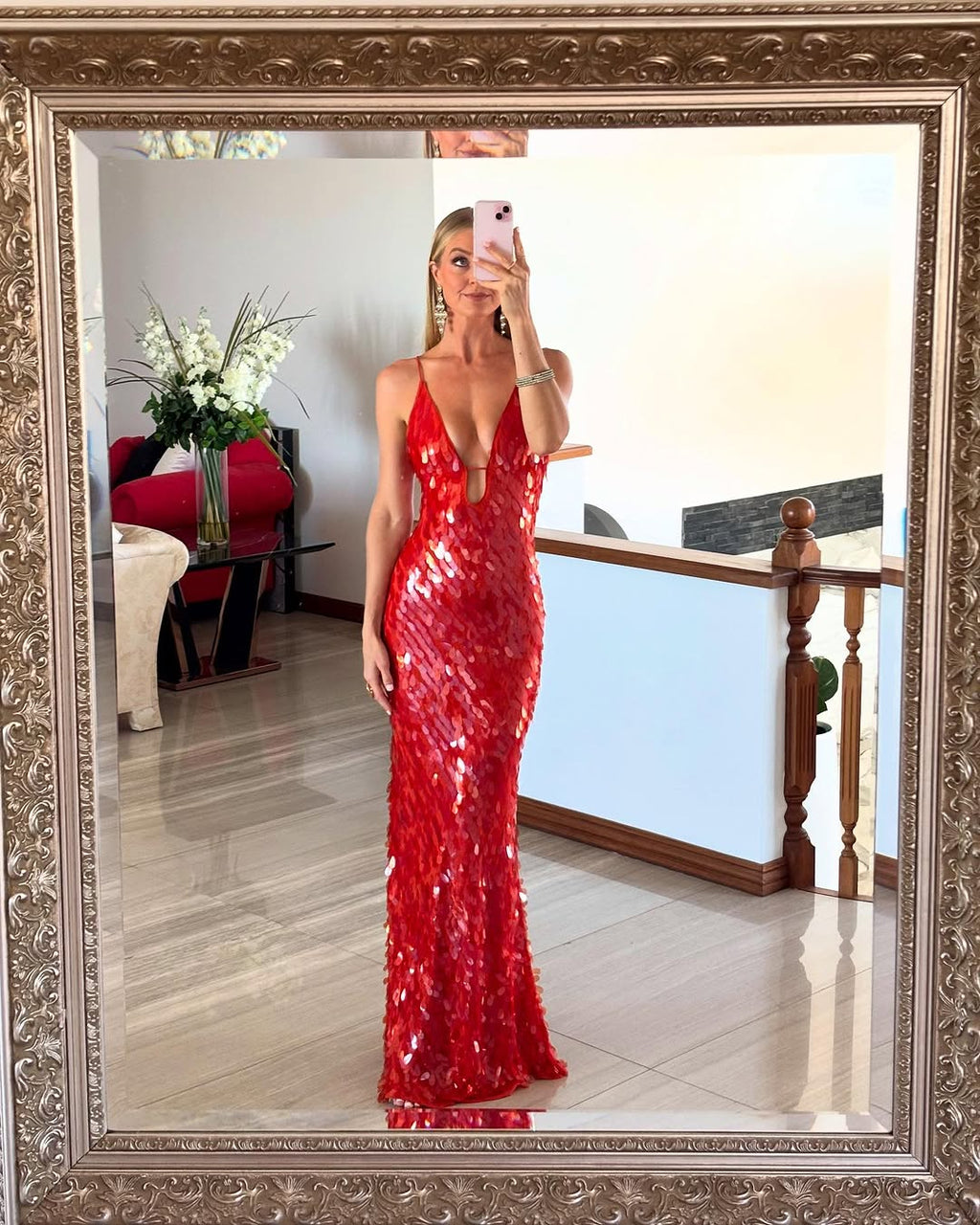 Kalea | Women’s Glitter Sequins Dress with Open-Back
