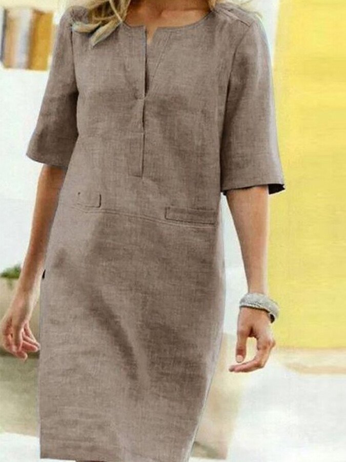 Anais | Women’s Shift Dress with V-Neck