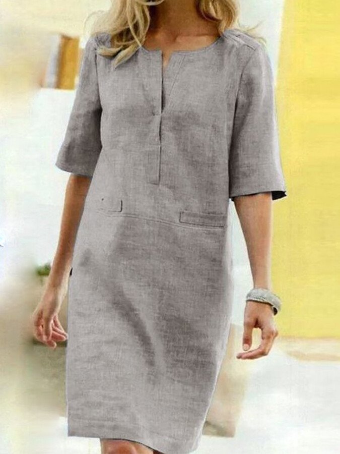 Anais | Women’s Shift Dress with V-Neck