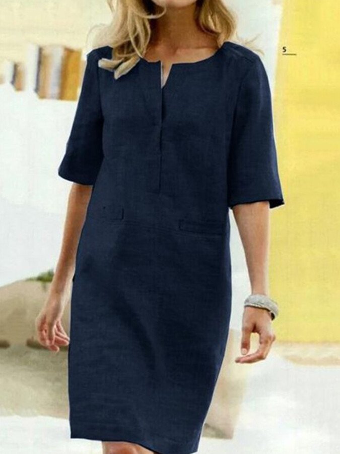 Anais | Women’s Shift Dress with V-Neck