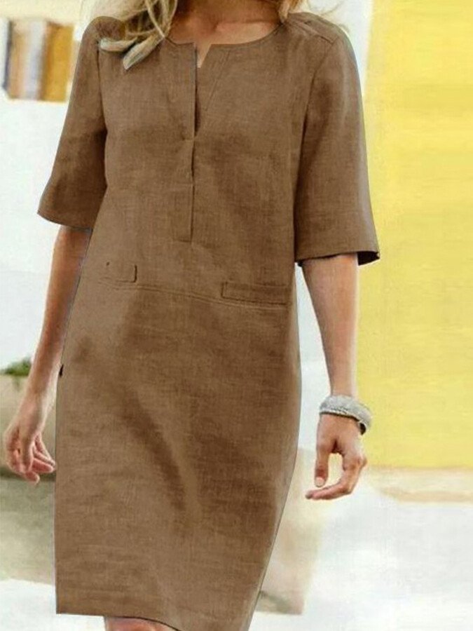 Anais | Women’s Shift Dress with V-Neck