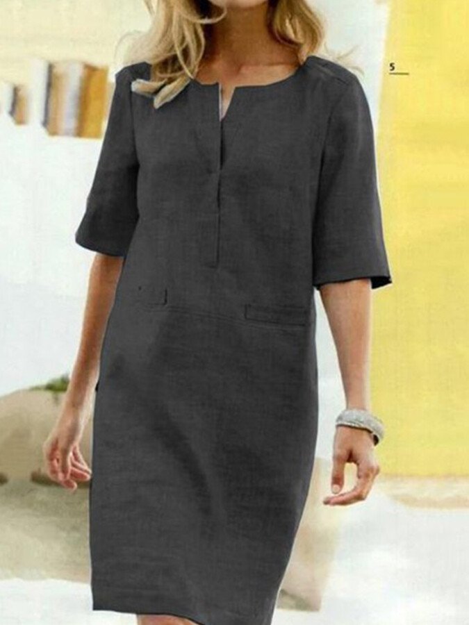 Anais | Women’s Shift Dress with V-Neck