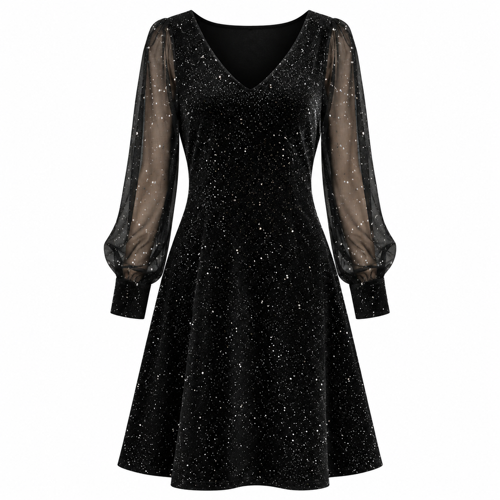 Tara Middleton | Cocktail Dress With Sheer Sleeves For Women