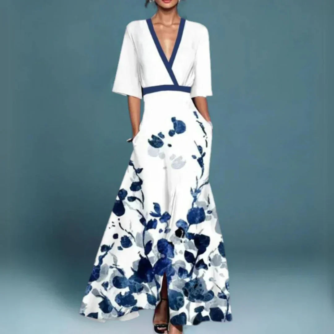 Amy | Women’s Elegant Maxi Dress with Floral Pattern