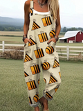 Wilhelmina | Women’s Honeybee Jumpsuit with Golden Accents