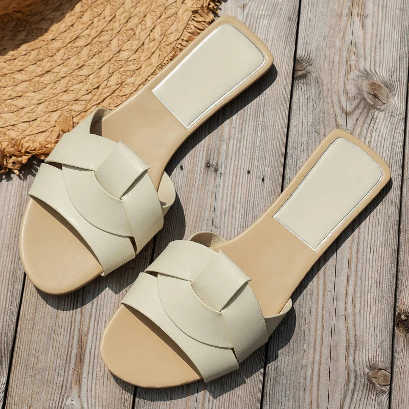 Valentina | Women’s Woven Sliders with Open Toe