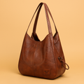 Maya | Women’s Brown Shoulder Bag with Long Straps