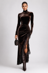 Vivienne Hartley | Elegant Velvet Maxi Races Dress For Women