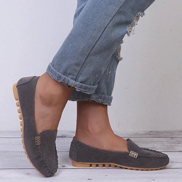Josie | Women’s Slip-On Moccasin Flats with Stitching