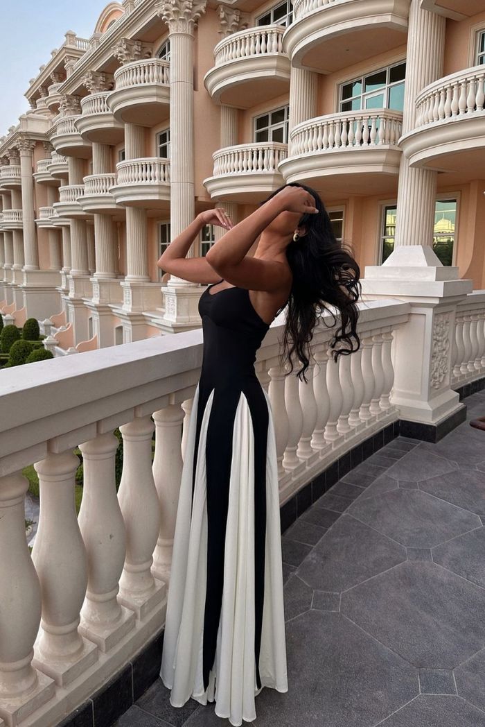 Eliana | Women’s Paneled Maxi Dress with Sculpting