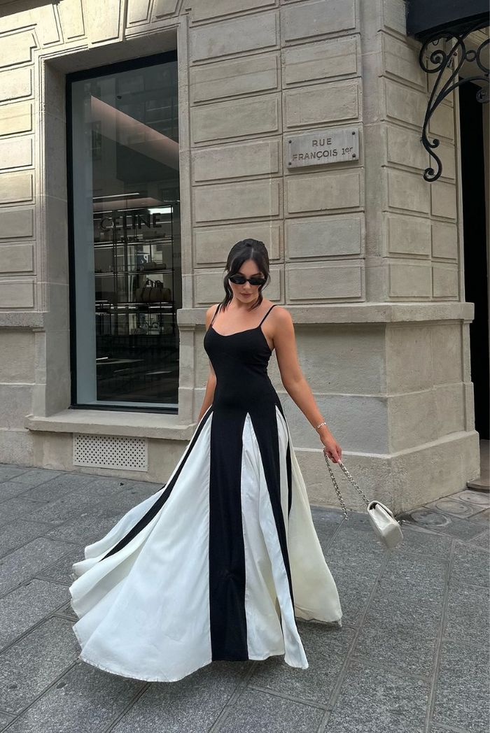 Eliana | Women’s Paneled Maxi Dress with Sculpting