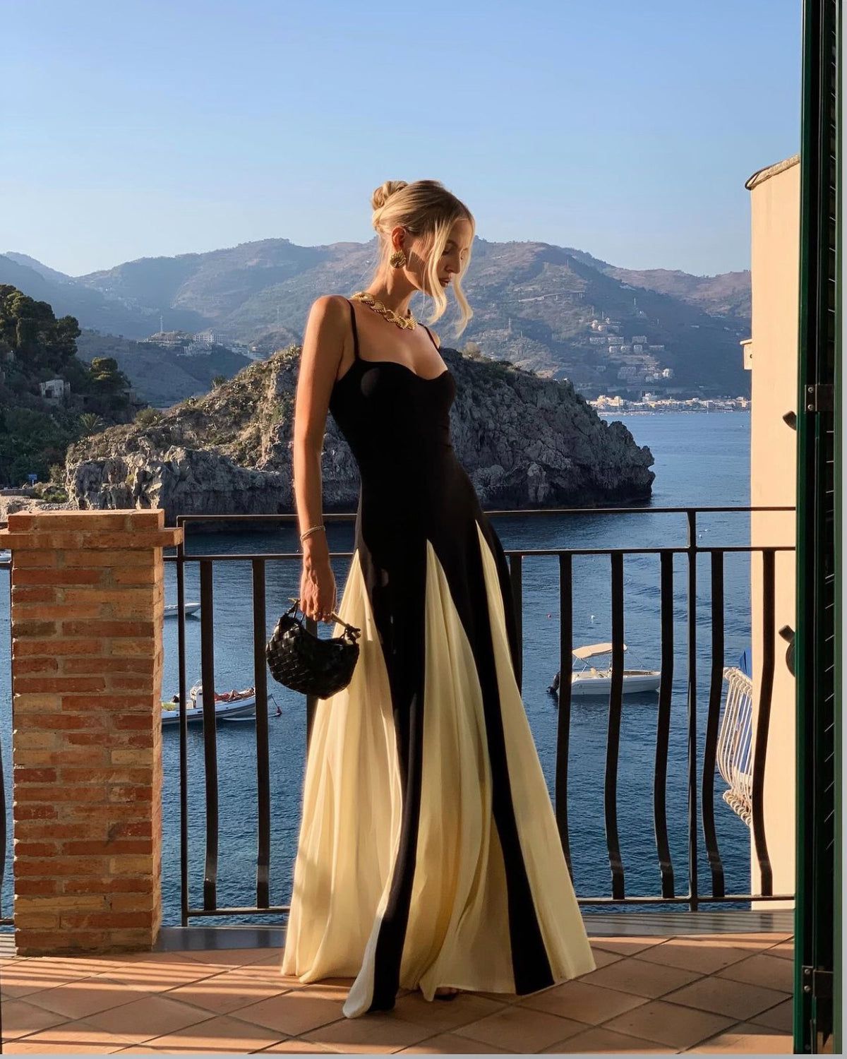 Eliana | Women’s Paneled Maxi Dress with Sculpting