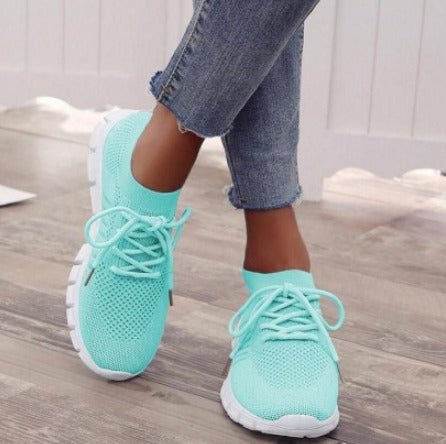 Nova | Women's Lightweight Knit Sneakers with Lace-Up