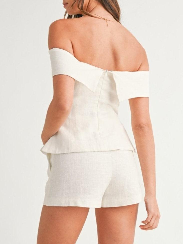 Ruth | Women’s Off Shoulder Co-ord Set with Shorts