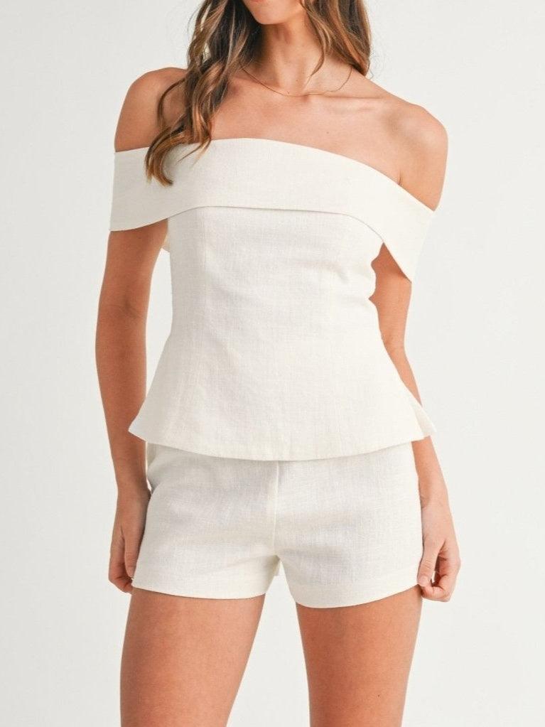 Ruth | Women’s Off Shoulder Co-ord Set with Shorts