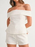 Ruth | Women’s Off Shoulder Co-ord Set with Shorts