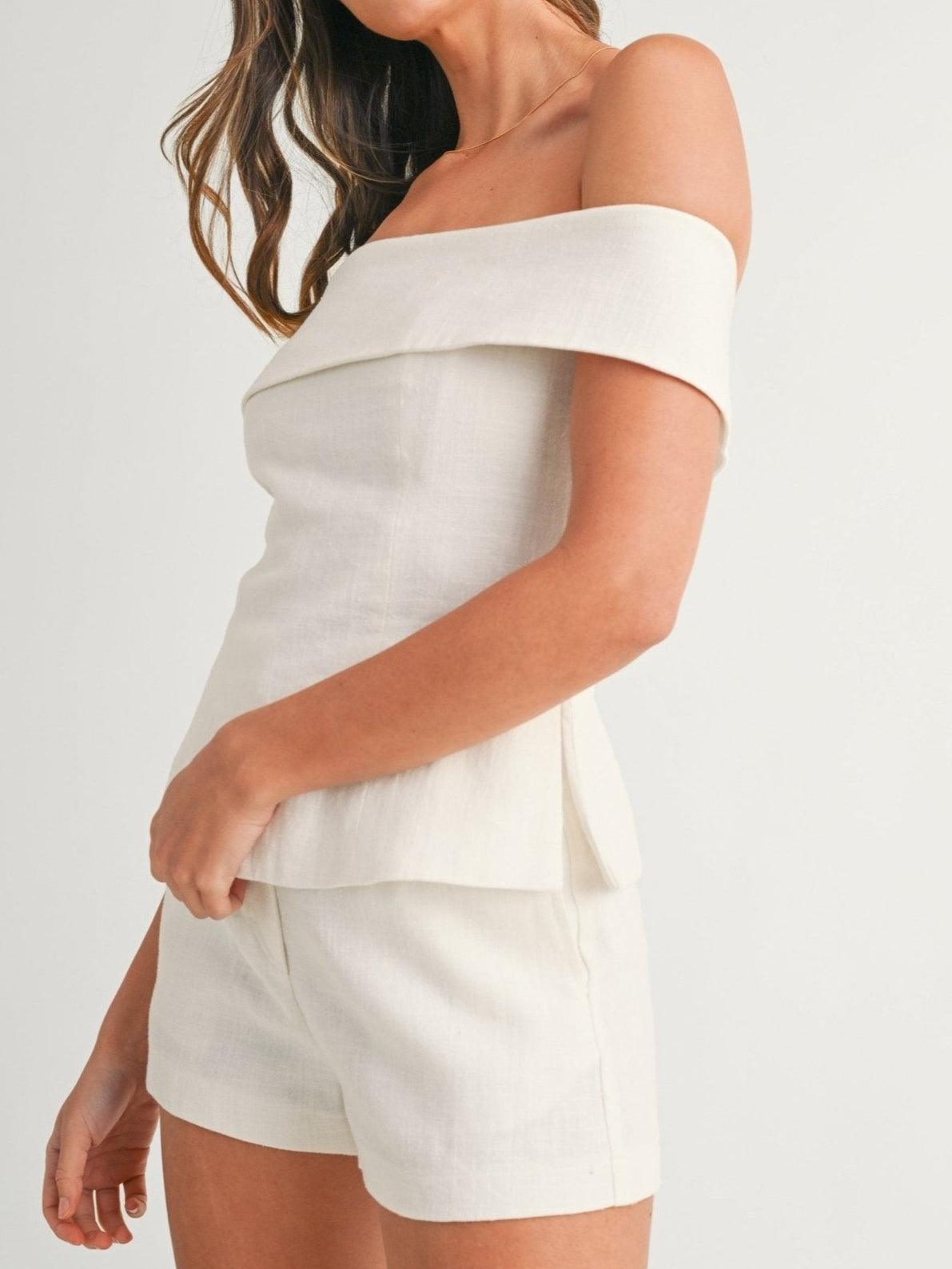 Ruth | Women’s Off Shoulder Co-ord Set with Shorts