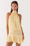 Isla Morgan | Halter Neck Ruffle Mini Dress For Women
