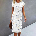 Estelle | Women’s Floral Midi Dress with Ruched Waist