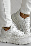 Nova | Women's White Lace Sneakers Casual Daily Trainers