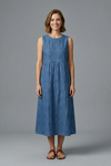 Phoebe Turner | Denim Textured Midi Dress For Women