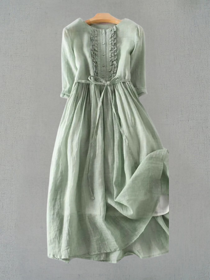 Amara | Women’s Vintage Dress with Waist Tie