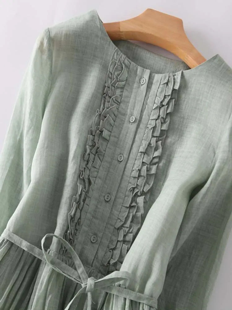 Amara | Women’s Vintage Dress with Waist Tie