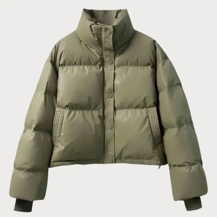 Juliette Moreau | Cropped Puffer Jacket With Luxe Finish For Women