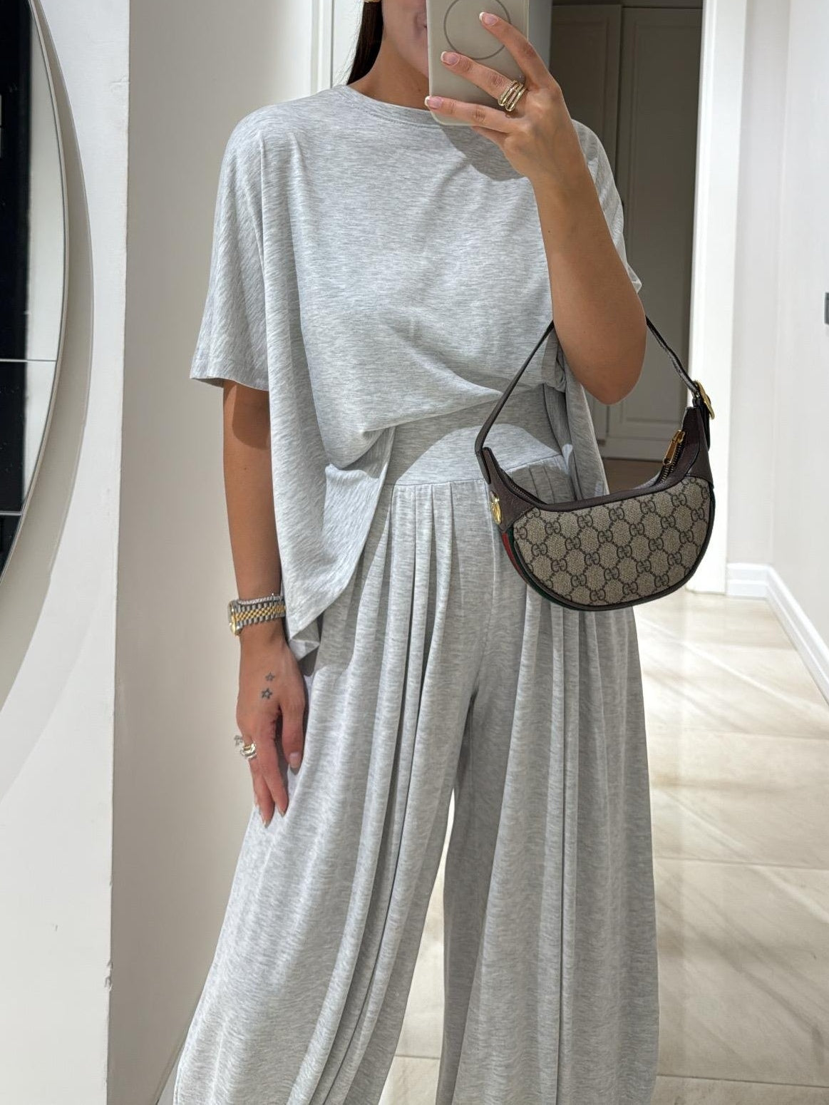 Leanne | Women’s Casual Top with Wide-Leg Pants Set
