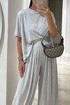 Leanne™ | Casual Top & Wide-Leg Pants Set