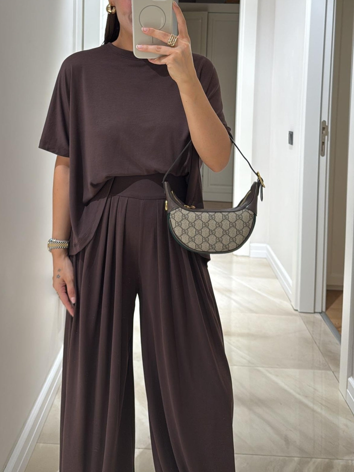 Leanne | Women’s Casual Top with Wide-Leg Pants Set