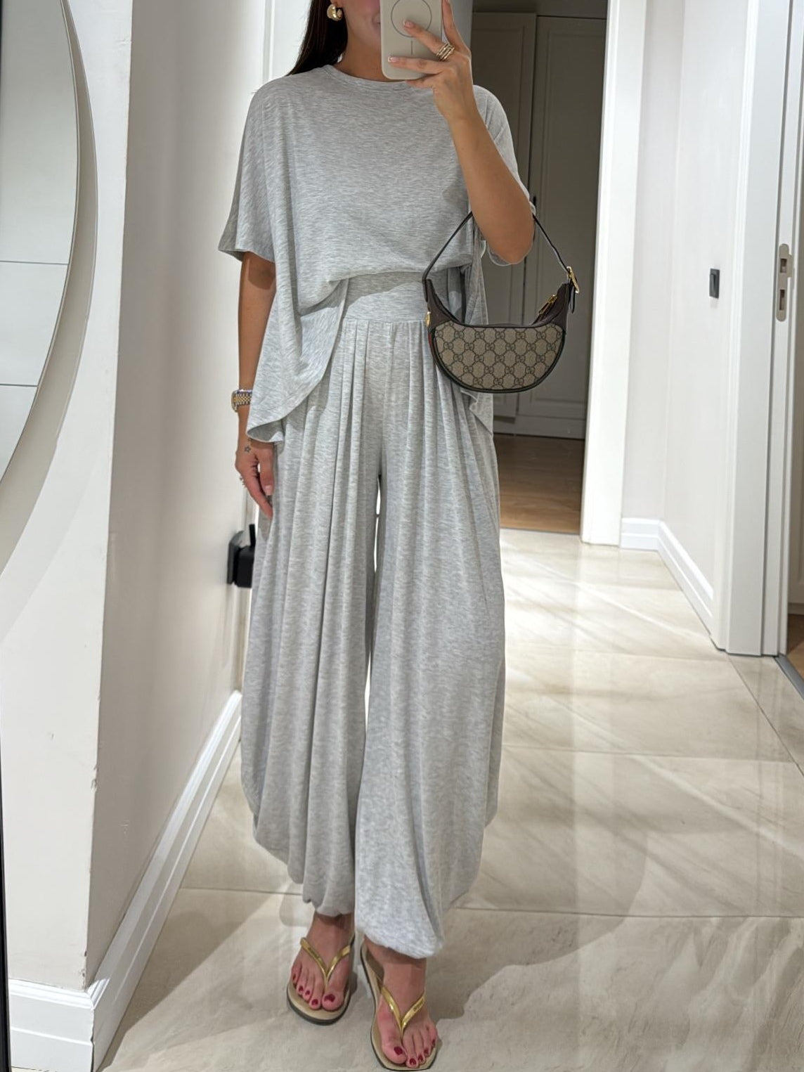 Leanne | Women’s Casual Top with Wide-Leg Pants Set
