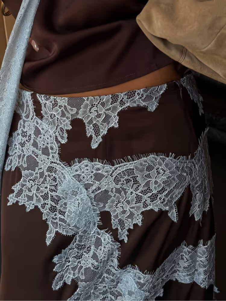 Mabel | Women’s Lace Panel Top with Lace Detailing