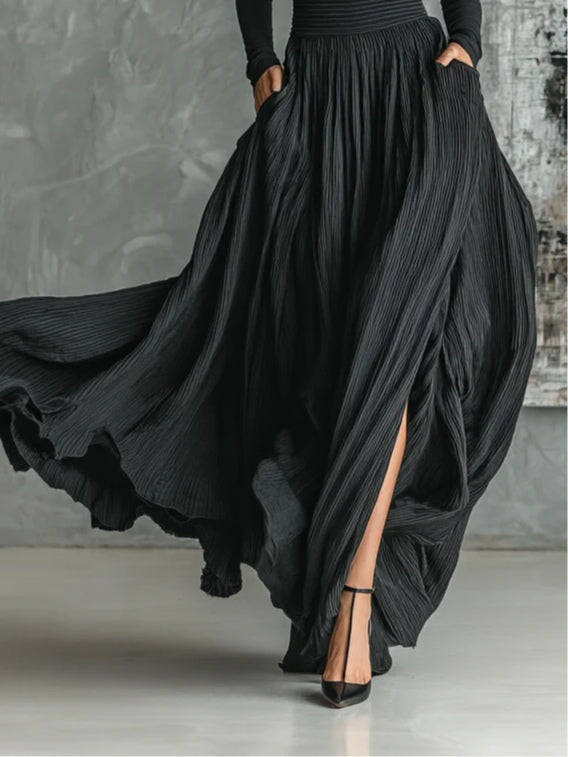 Lucy | Women’s Turtleneck & Pleated Skirt Set with Stretch