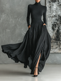 Lucy | Women’s Turtleneck & Pleated Skirt Set with Stretch
