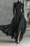 Lucy™ | Turtleneck & Pleated Skirt Set