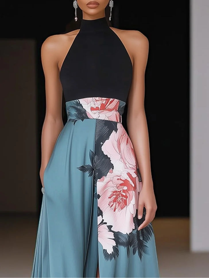 Janelle | Women’s Classic Floral Maxi Dress with Slit