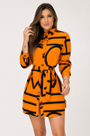 Zoe Mitchell | Printed Button-Front Shirt Dress For Women
