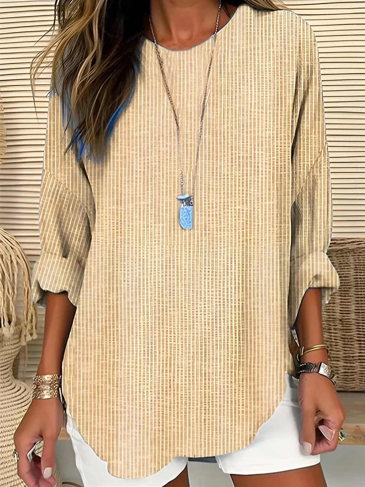 Cecilia | Women’s Striped Blouse with Relaxed Fit