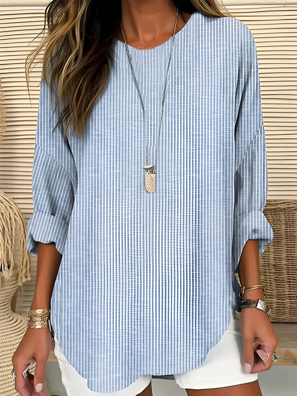 Cecilia | Women’s Striped Blouse with Relaxed Fit