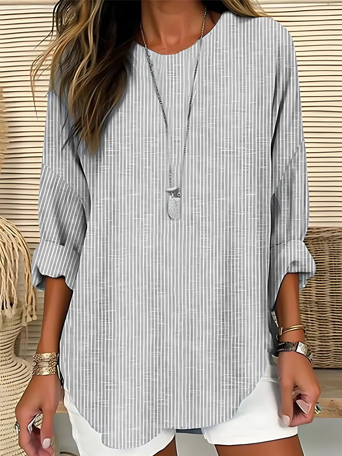 Cecilia | Women’s Striped Blouse with Relaxed Fit