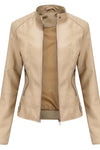 Women's Sleek Modern Tailored Jacket — Structured Long-Sleeve Lapel Blazer Coat
