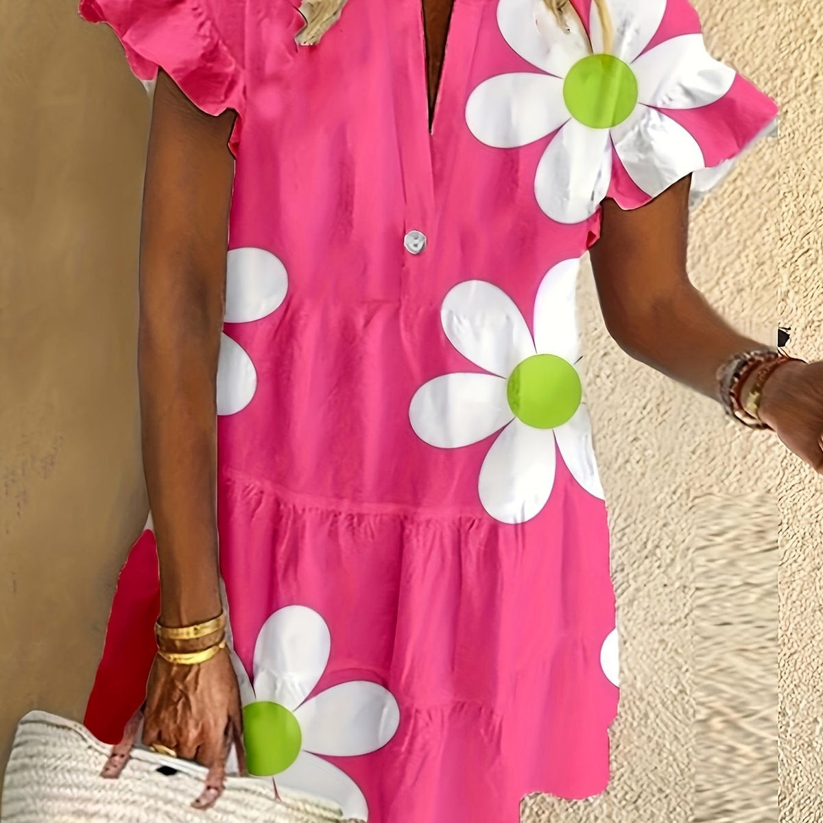 Aliza | Women’s Blooming Midi Dress with Curve-Cinching Fit