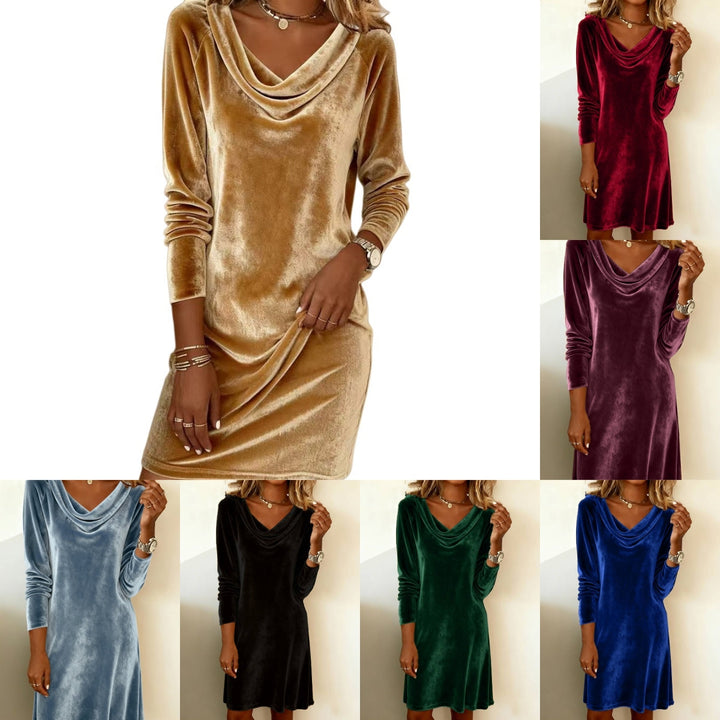 Ruby Thompson | Velvet Midi Cocktail Races Dress For Women