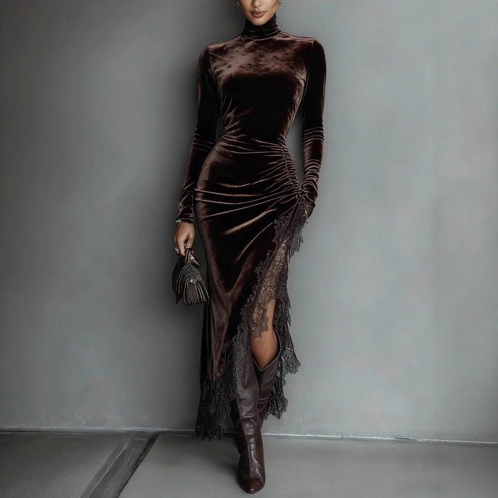 Vivienne Hartley | Elegant Velvet Maxi Races Dress For Women
