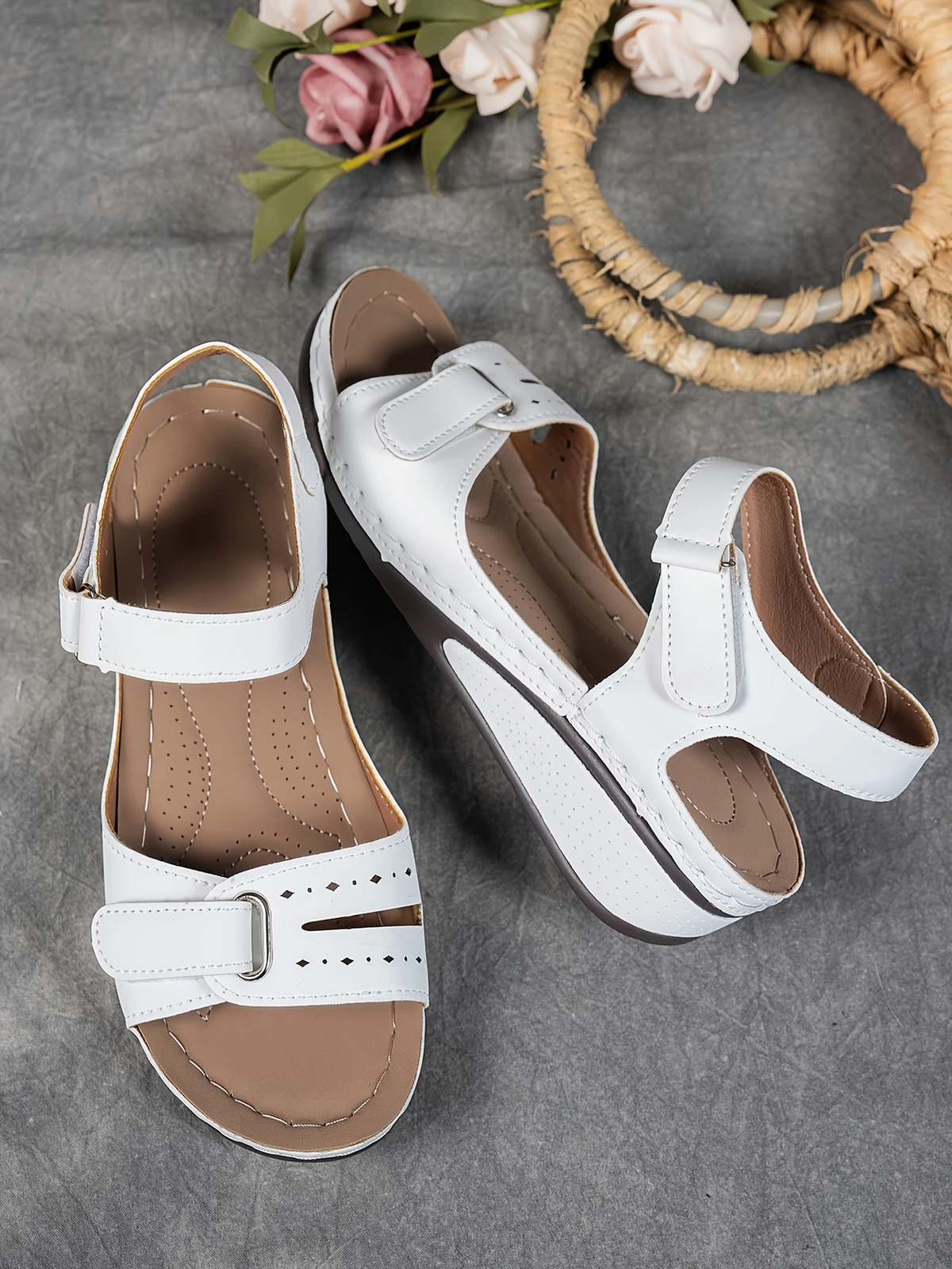 Georgina | Women’s Wedge Platform Sandals with Adjustable Strap