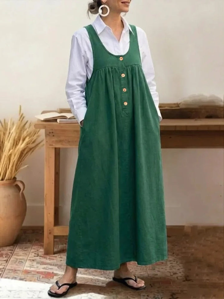 Charlotte Mitchell | Casual Maxi Dress With Button Detail For Women