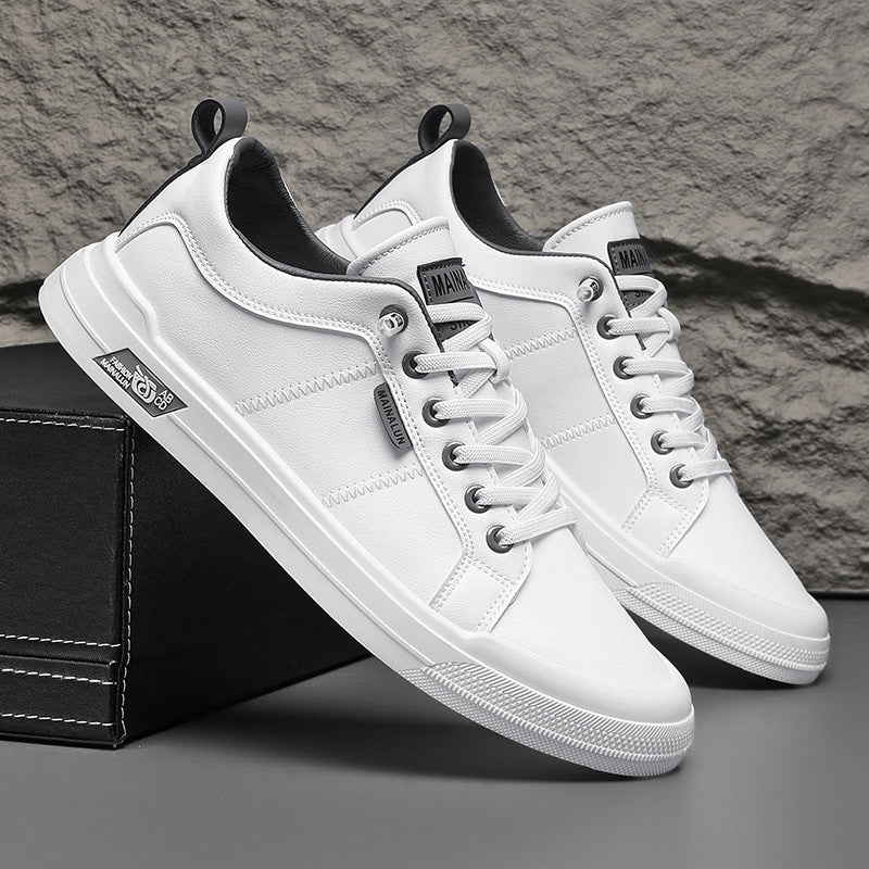 Nathaniel Cross | Classic Black Leather Sneakers For Men