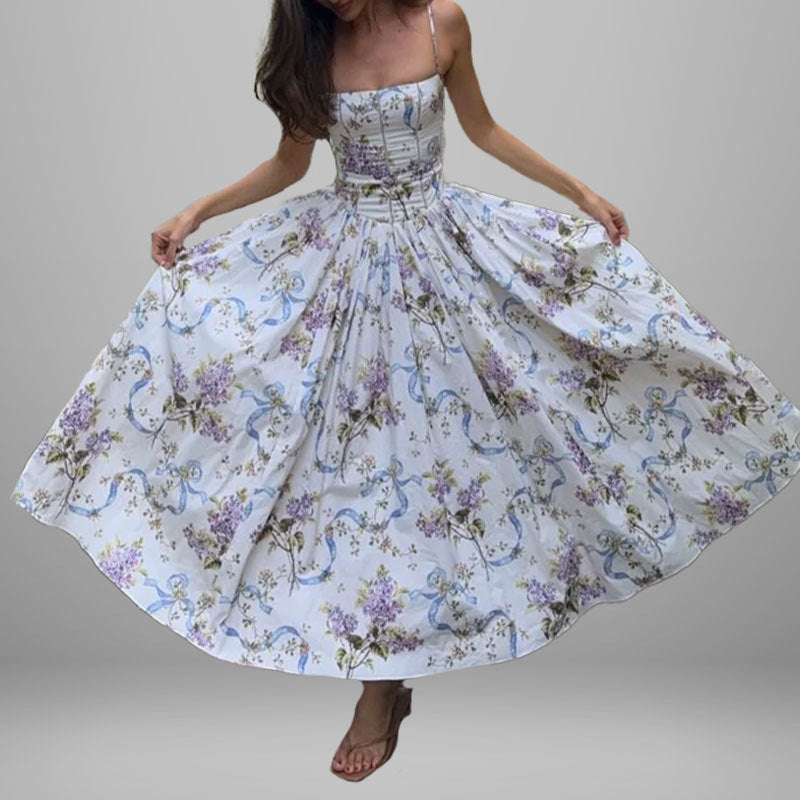 Phoebe Hughes | Floral Print Maxi Dress For Women