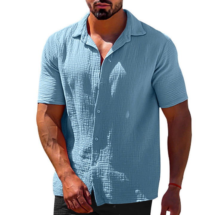 Hamish Whitfield | Linen Short Sleeve Shirt For Men